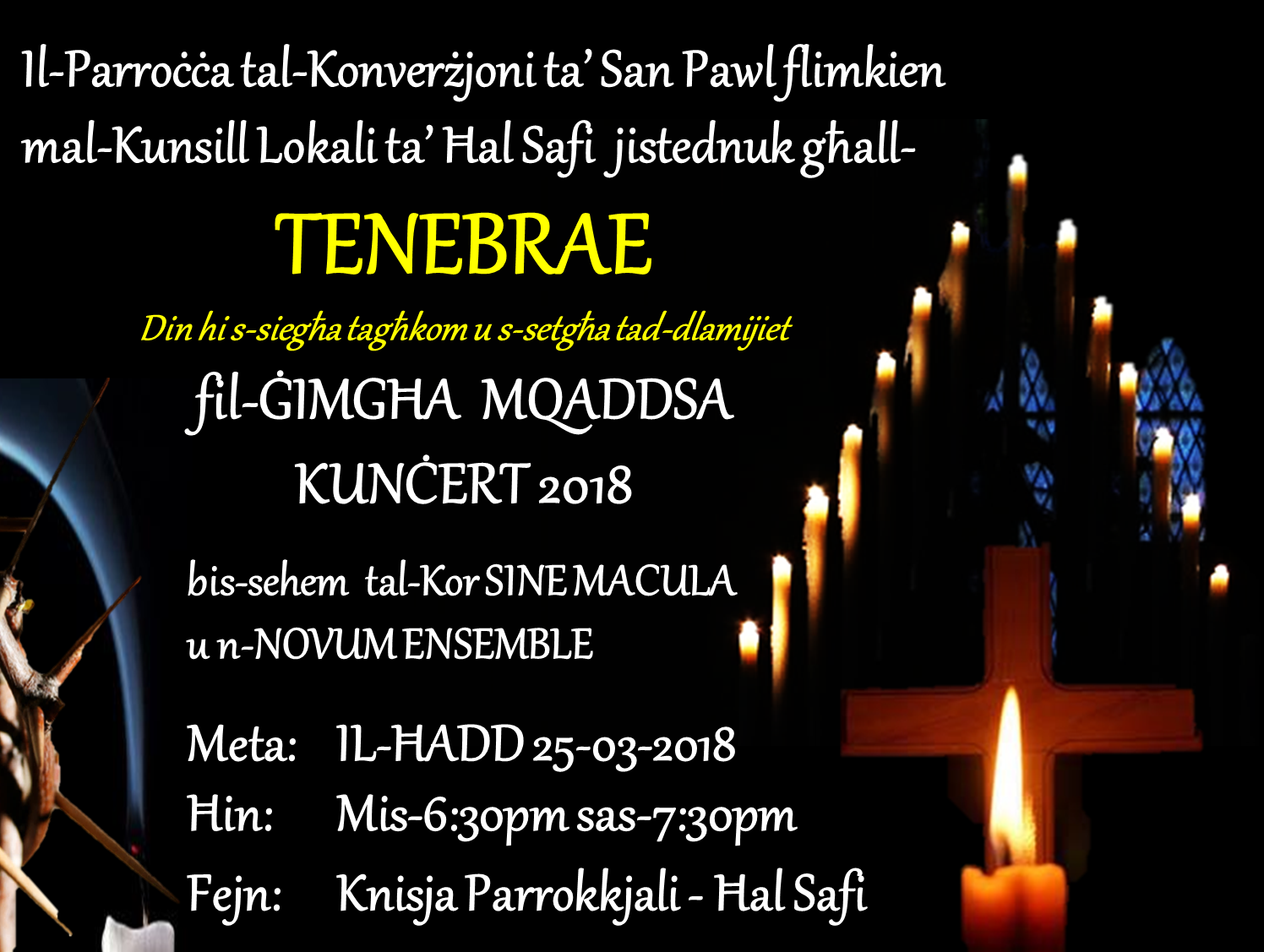 Kunċert Ġimgħa Mqaddsa 2018 - Poster