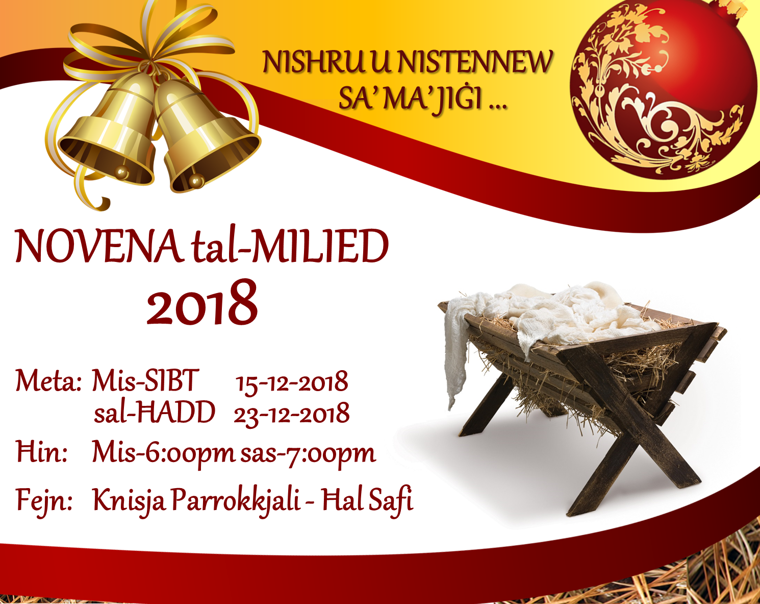 Novena tal-Milied 2018 - Poster