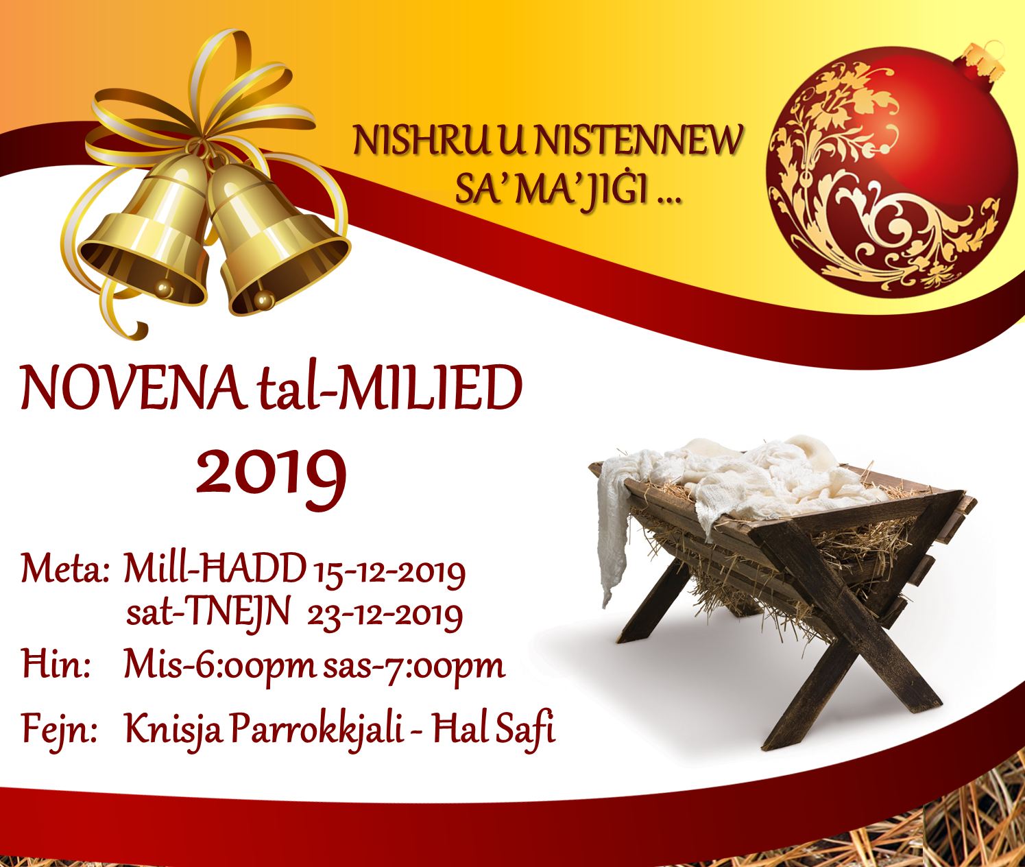 Novena tal-Milied 2019 - Poster